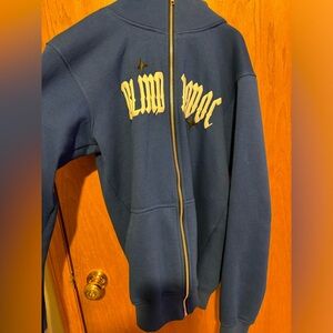 Blue blind havoc full zip up hoodie